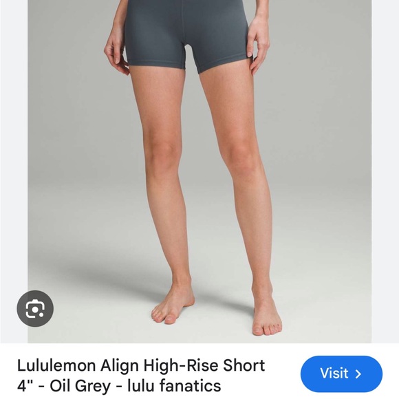 lululemon athletica Pants - lululemon athletica Align High-Rise Bike Shorts — Oil Grey